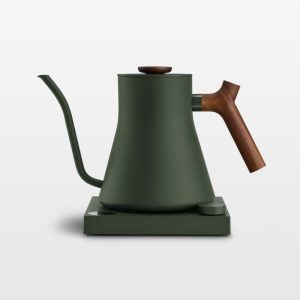 Fellow Stagg EKG Pro Electric Gooseneck Kettle 0.9L – Woodland Green with Walnut Accents