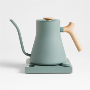 Fellow Stagg EKG Pro Electric Gooseneck Kettle 0.9L – Smoke Green with Maple Accents