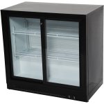 adexa Back bar cooler 2 sliding doors 220 litres Black bc02ps