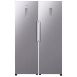 Samsung RR39C7BJ5SA RZ32C7BDESA Larder Fridge And Frost Free Freezer Pack - SILVER