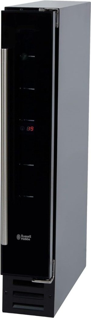 Russell Hobbs RHBI7WC1 Black Glass Freestanding & Built In 7 Bottle Wine Cooler